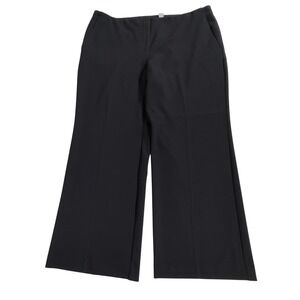 Chicos Black Wide Leg Trousers Size 3 Short (37x28.5) Professional Office Career